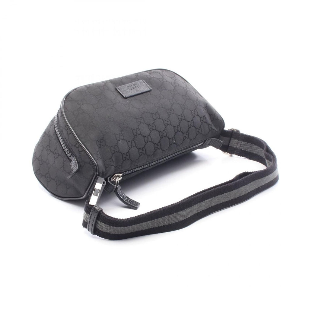 Gucci Waist Bag GG Pattern Black Nylon Leather — view 2