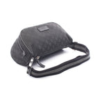 Gucci Waist Bag GG Pattern Black Nylon Leather — view 2