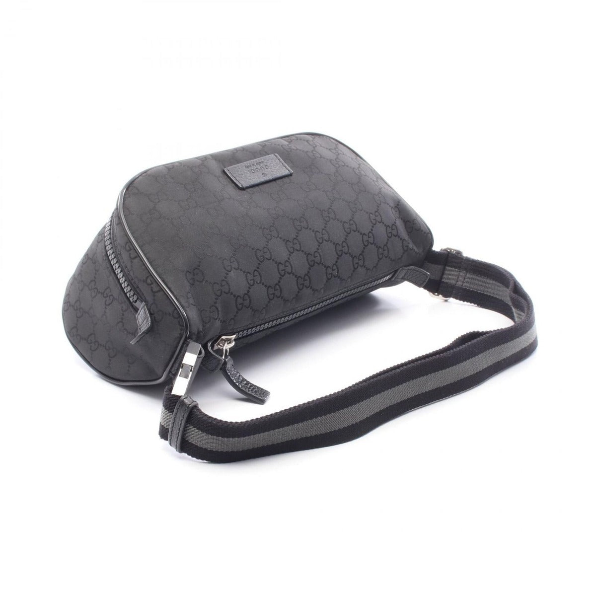 Gucci Waist Bag GG Pattern Black Nylon Leather — view 2
