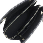 Chanel Caviar Leather CC Logo Quilted Chain Tote Black with Silver Large — view 7
