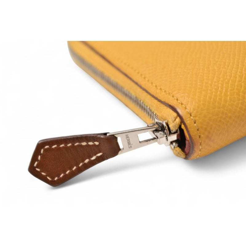 Hermes Wallet Long Azap Silk Quin Vaux Epson Sesame Silver — view 4