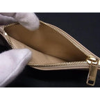 Celine Coin Case Fragment Beige Leather Card Gold — view 3