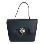 Hermes 1990 S Freegate Courchevel Gold And Silver Hardware Handbag Navy