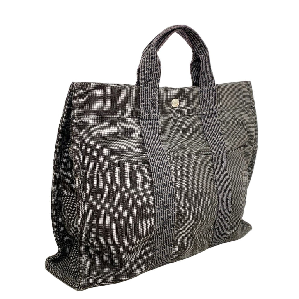 Hermes Tote Her Line Canvas Gray Silver — view 2