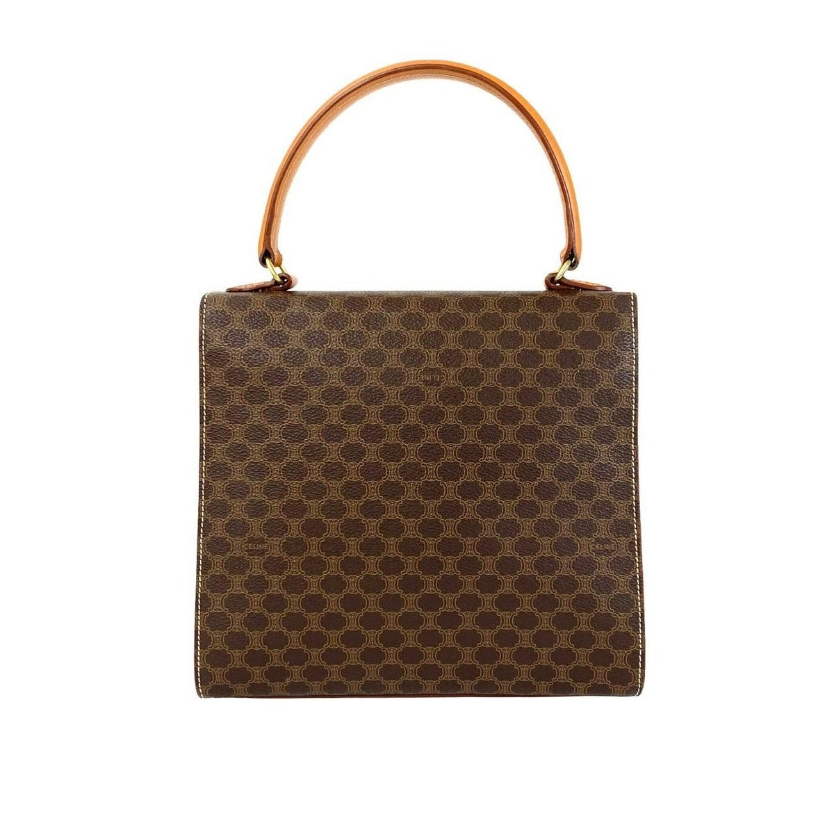 Celine Vintage Ring Macadam Blason Triomphe All Over Pattern Leather — view 4