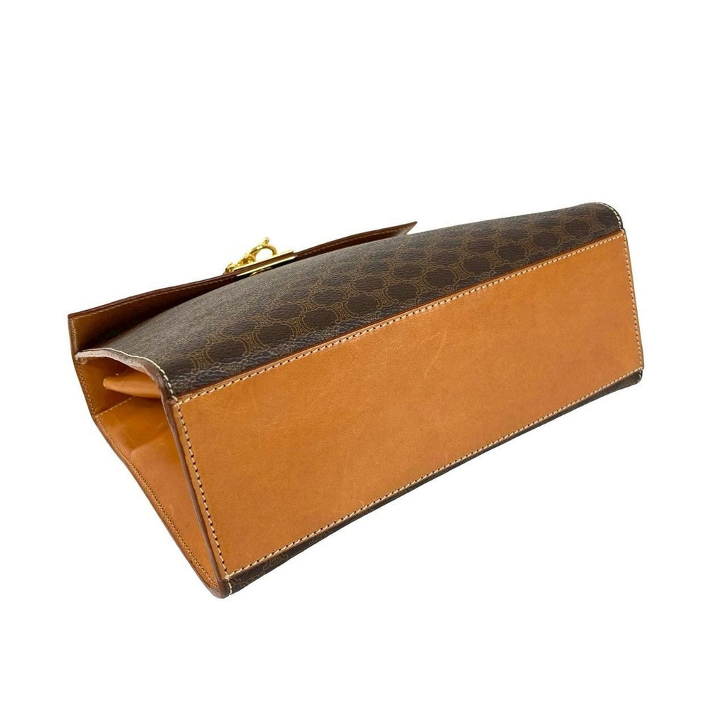 Celine Vintage Ring Macadam Blason Triomphe All Over Pattern Leather — view 8