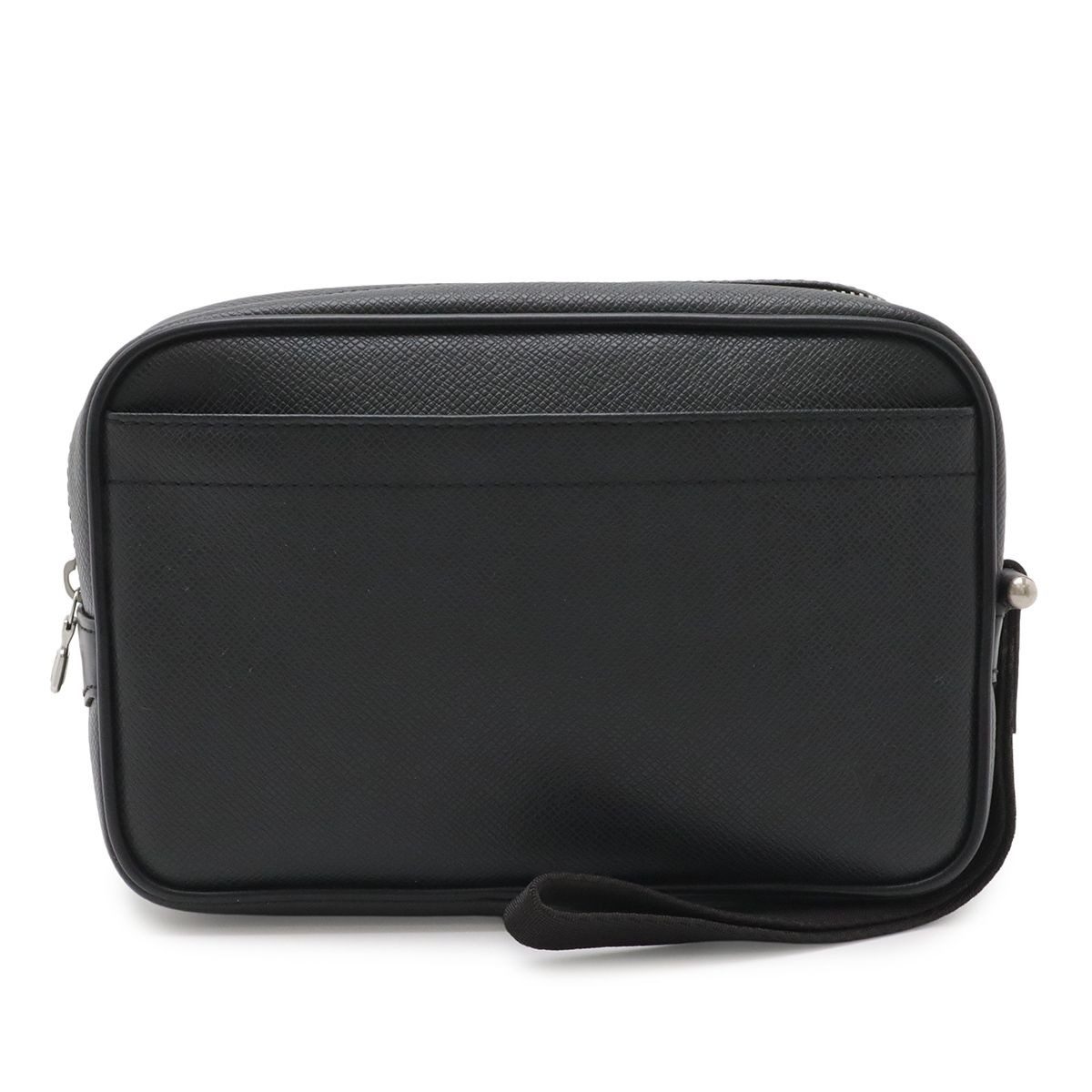 Louis Vuitton Taiga Clutch Handbag Leather Ardoise Black