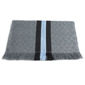 Gucci Sherry Line Muffler Gray Brown Sky Blue 4g704 1469 Scarf