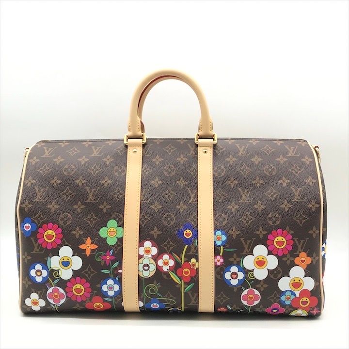 Louis Vuitton Takashi Murakami Monogram Keepall Bandouliere 45 Boston Bag — view 3