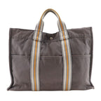 Hermes Fourre Tout MM Ginza Limited Edition Tote Bag Cotton Canvas Gray