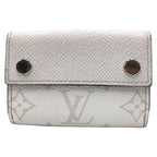 Louis Vuitton Taiga Llama Discovery Compact Wallet Optic White