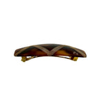 Fendi FF Logo Tortoiseshell Plastic Barrette Hair Brown — view 3