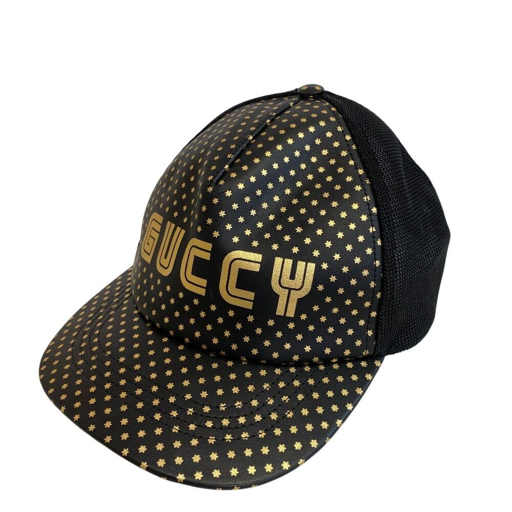 Gucci Guccy Lambskin Cap Black Hat