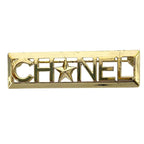 Chanel Logo Brooch Pin Star Gold Sophistication Gorgeous Presence
