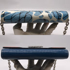 Louis Vuitton Epi Aqua Pattern Portefeuille Twist Chain Shoulder Bag Wallet — view 4