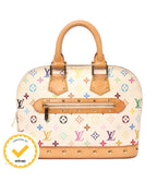 Louis Vuitton Handbag Blanc Alma PM Monogram Multicolor