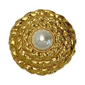 Yves Saint Laurent Pearl Gold Brooch