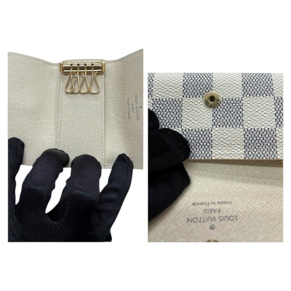 Louis Vuitton Damier Azur Multicles White Gold Leather Key — view 5