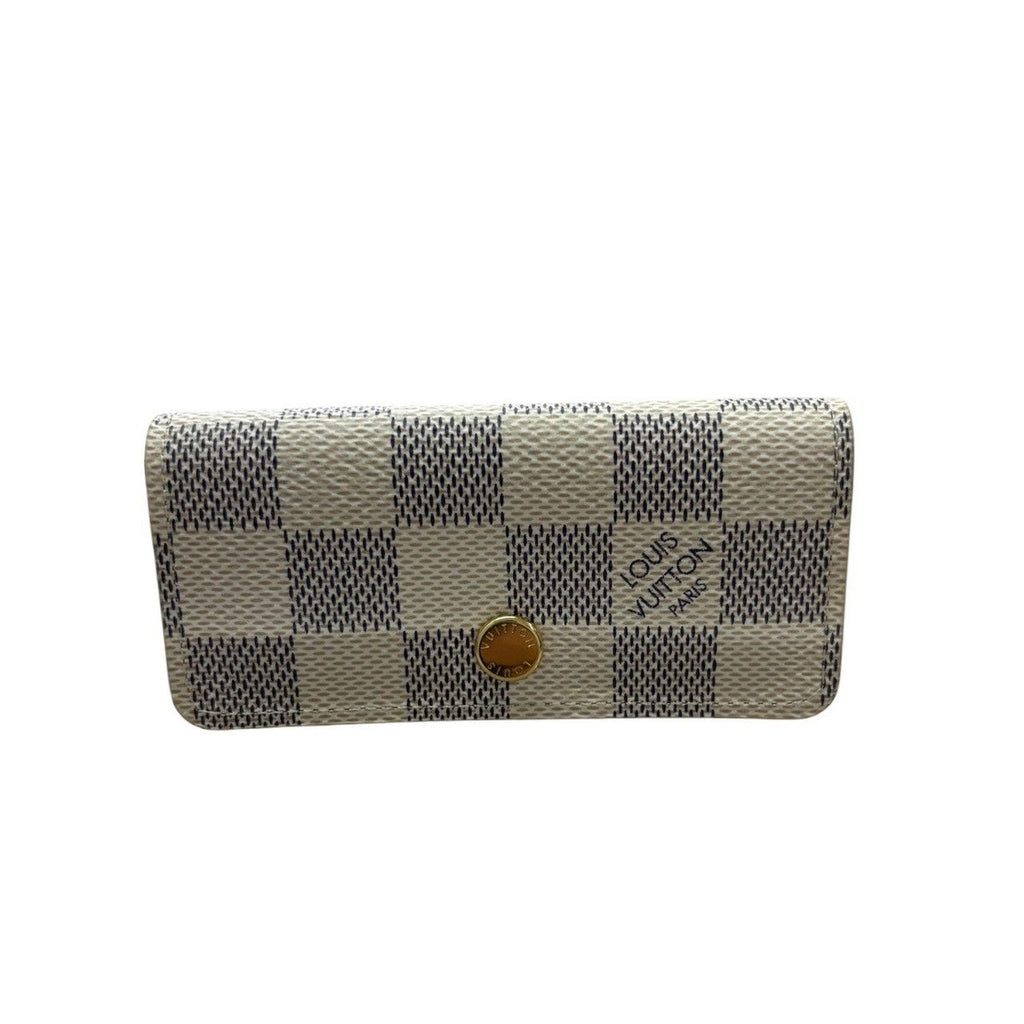 Louis Vuitton Damier Azur Multicles White Gold Leather Key