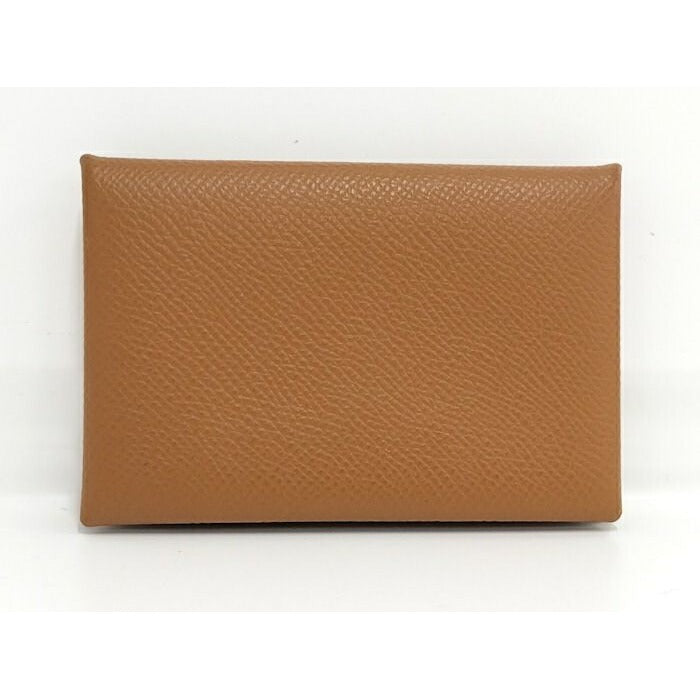 Hermes Calvi Verso Card Case Vaux Epson Brown Stamped — view 2