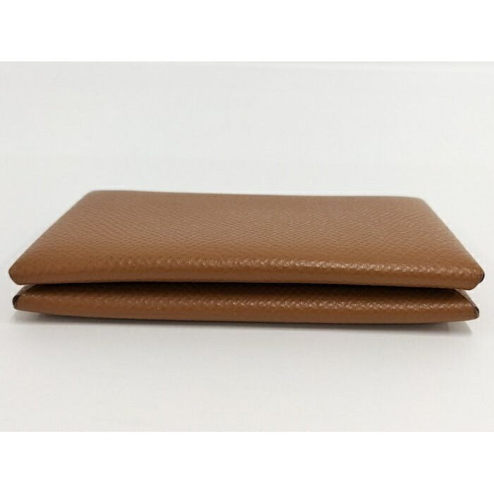 Hermes Calvi Verso Card Case Vaux Epson Brown Stamped — view 4