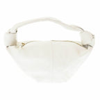 Bottega Veneta Double Knot Leather Mini Hand Bag Chalk Ivory White