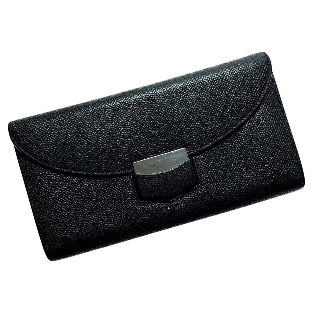 Celine Trotter Large Multi-Function Wallet apm Black Long