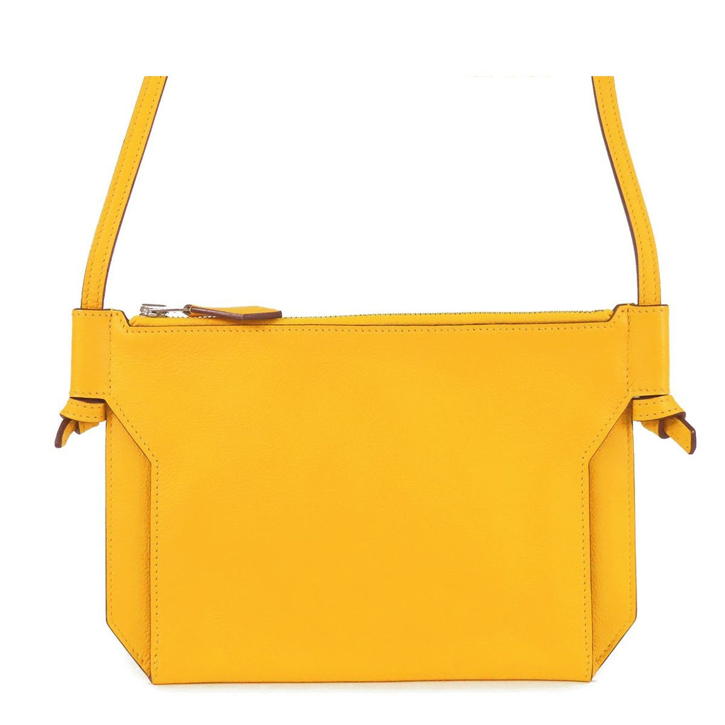 Hermes Ultrapla 24 Jaune Naple Silver Evercolor Bandouliere Shoulder Bag