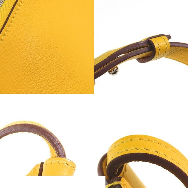 Hermes Ultrapla 24 Jaune Naple Silver Evercolor Bandouliere Shoulder Bag — view 8