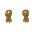 Christian Dior Cross Design Gold GP Earrings