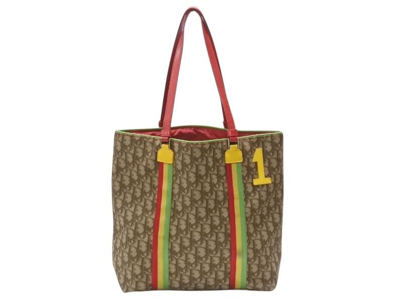 Dior Rasta Line Trotter Tote Bag Beige