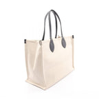 Gucci Tote Print Natural Navy Canvas Leather Large Ivory — view 2