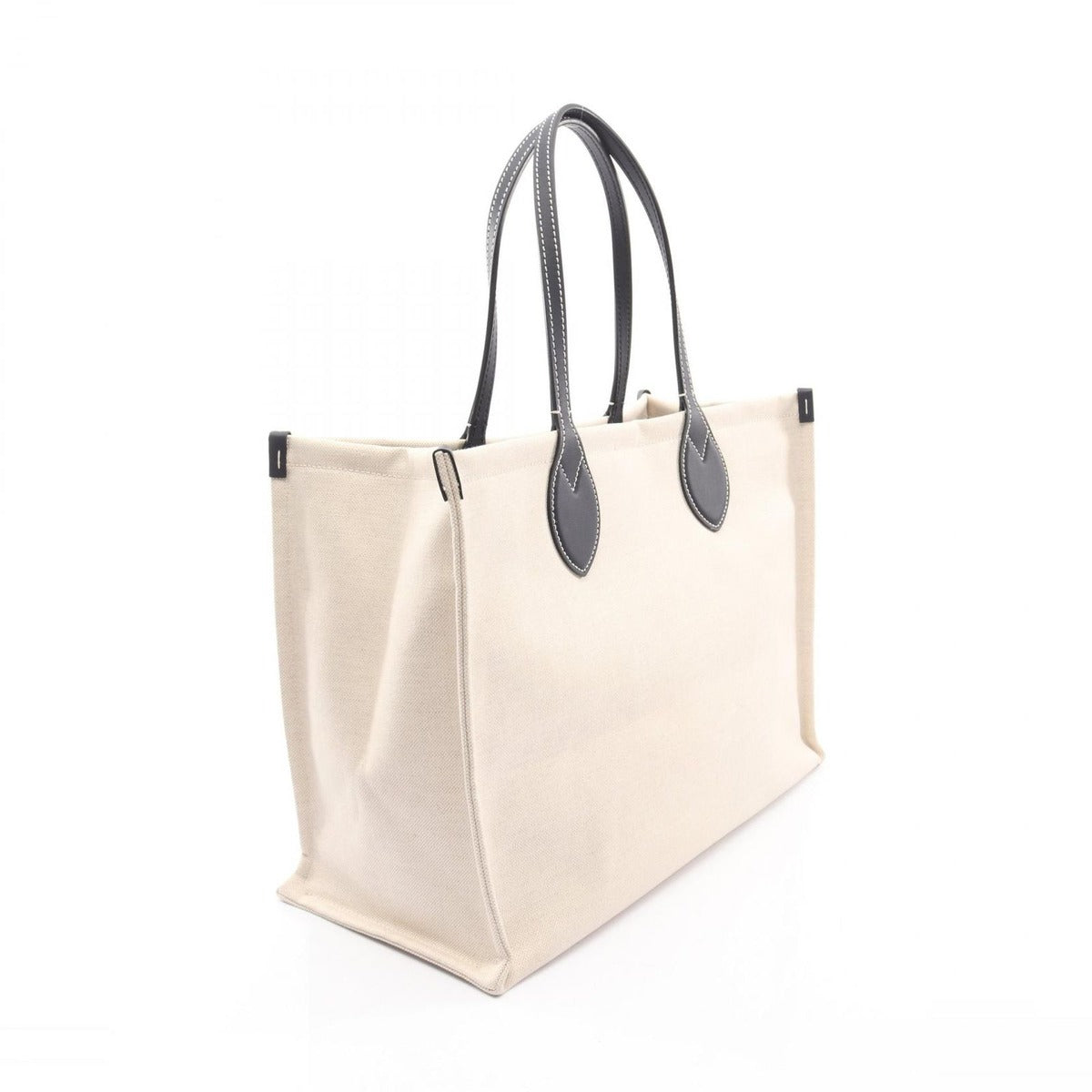 Gucci Tote Print Natural Navy Canvas Leather Large Ivory — view 2