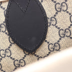 Gucci Tote Print Natural Navy Canvas Leather Large Ivory — view 6