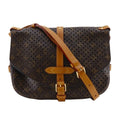 Louis Vuitton Saumur PM Monogram Perfoux Turquoise Brown