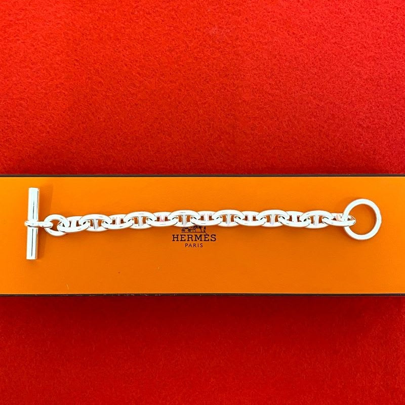 Hermes Chaine D'ancre MM 13 Pieces Silver 925 Chain Bracelet Accessorie — view 2