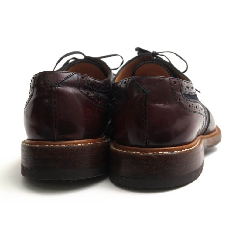 Louis Vuitton Shoes Business Men Cotton Canvas Leather Red Brown — view 4