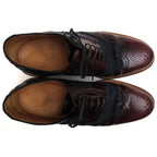 Louis Vuitton Shoes Business Men Cotton Canvas Leather Red Brown — view 5