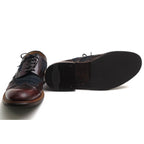 Louis Vuitton Shoes Business Men Cotton Canvas Leather Red Brown — view 7