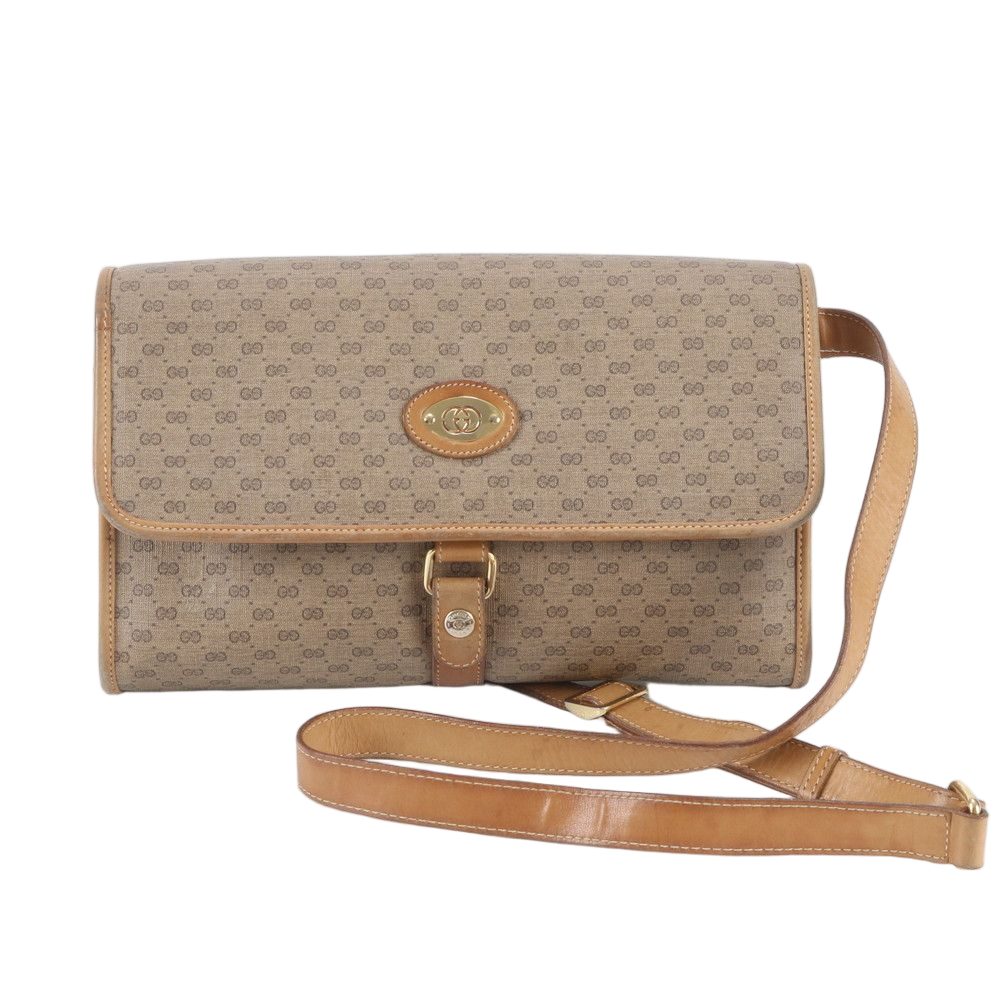 Gucci Micro GG Leather Shoulder Bag Crossbody Hand Tote