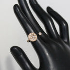 Dior Rose De Van Pave Diamond Ring 750 18K Pink Gold Box And Paper E1112 — view 7
