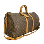 Louis Vuitton Boston Bag Monogram Keepall Bandouliere 55 Brown — view 2