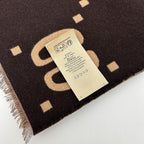 Gucci GG Jacquard Wool Silk Scarf — view 4