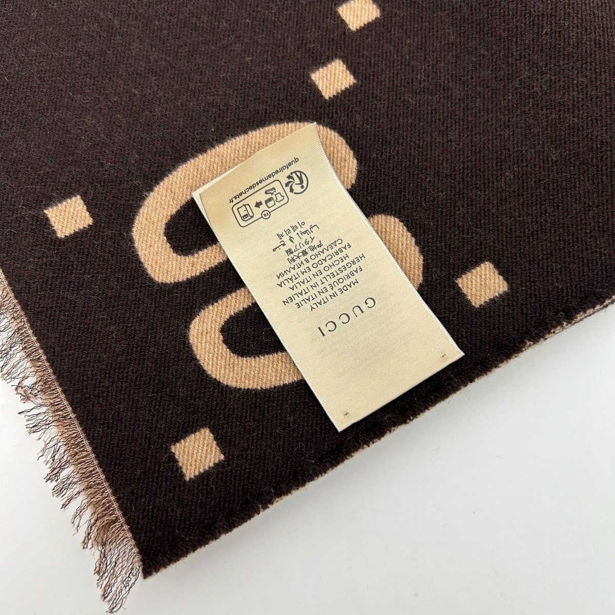 Gucci GG Jacquard Wool Silk Scarf — view 4