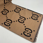 Gucci GG Jacquard Wool Silk Scarf — view 6