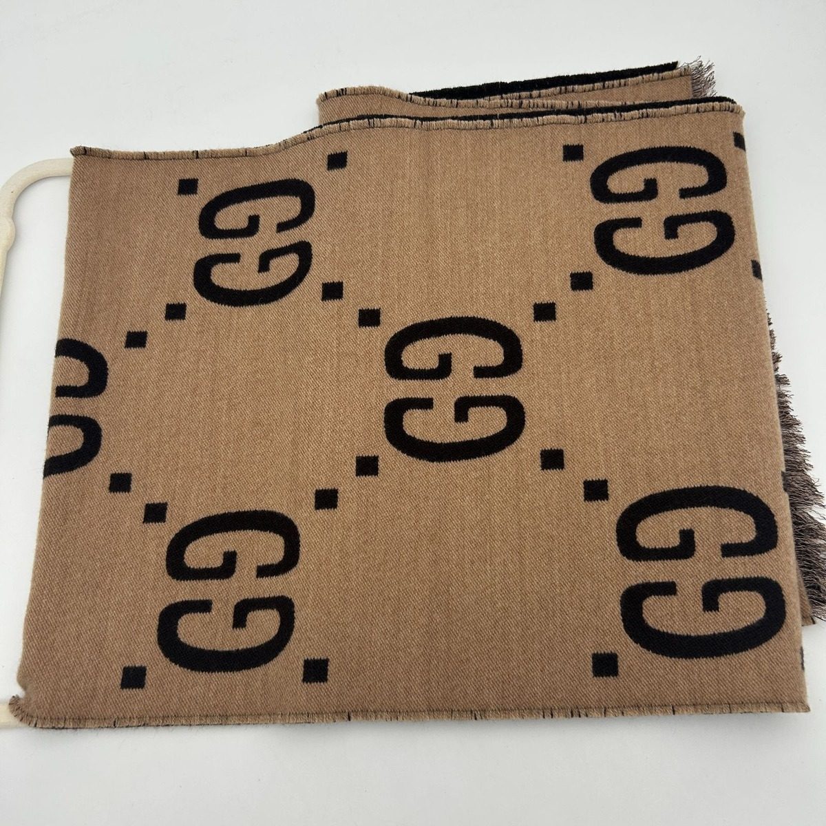Gucci GG Jacquard Wool Silk Scarf — view 7