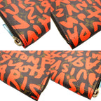 Louis Vuitton Monogram Graffiti Zippy Wallet Orange 0081 — view 8