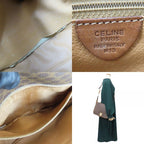 Celine Shoulder Bag Macadam Leather Brown Gold Hardware Crossbody — view 9