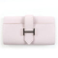 Hermes Bearn Chevre Mauve Pere Silver Hardware 4 Ring Key Case Engraved W