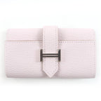 Hermes Bearn Chevre Mauve Pere Silver Hardware 4 Ring Key Case Engraved W